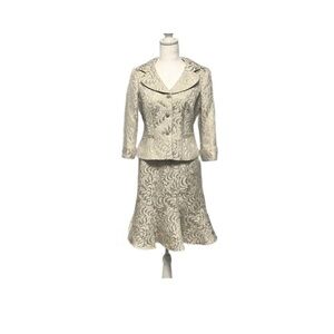 Skirt & Blazer Set 2 (bundle) metallic  toupee jacquard skirt suit